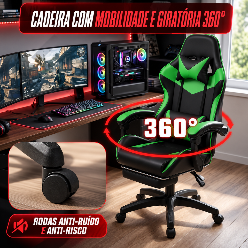 Cadeira Gamer Som+