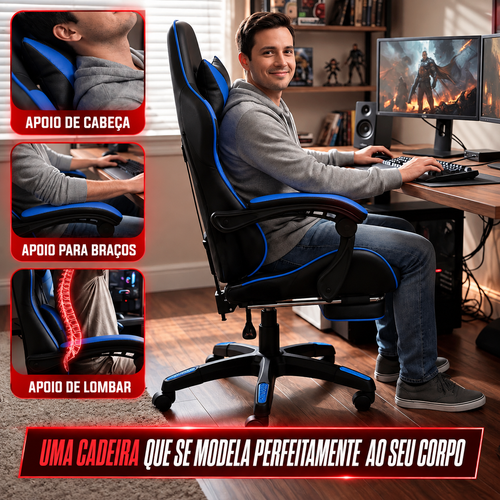 Cadeira Gamer Som+