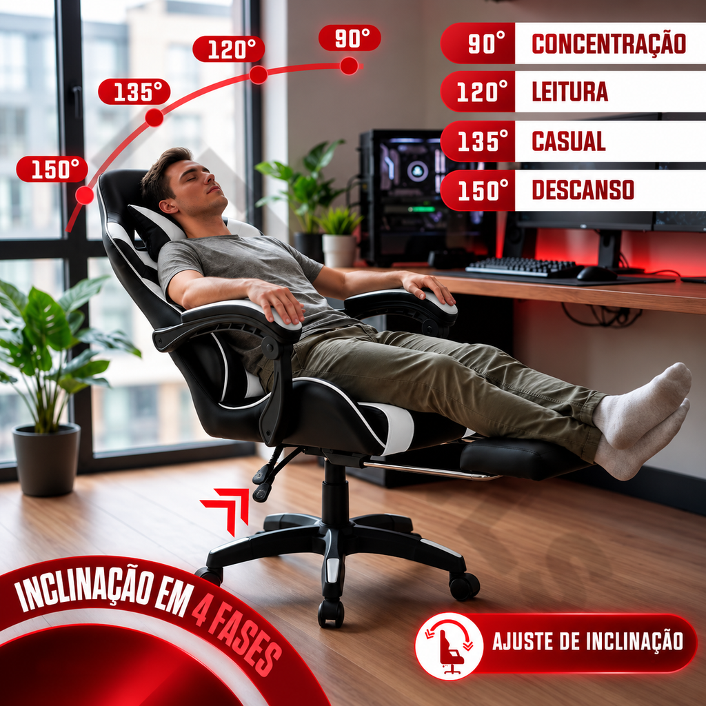 Cadeira Gamer Som+