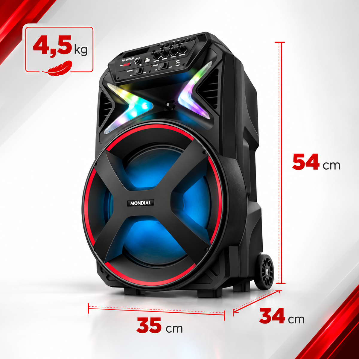 Caixa de som Mondial 400W