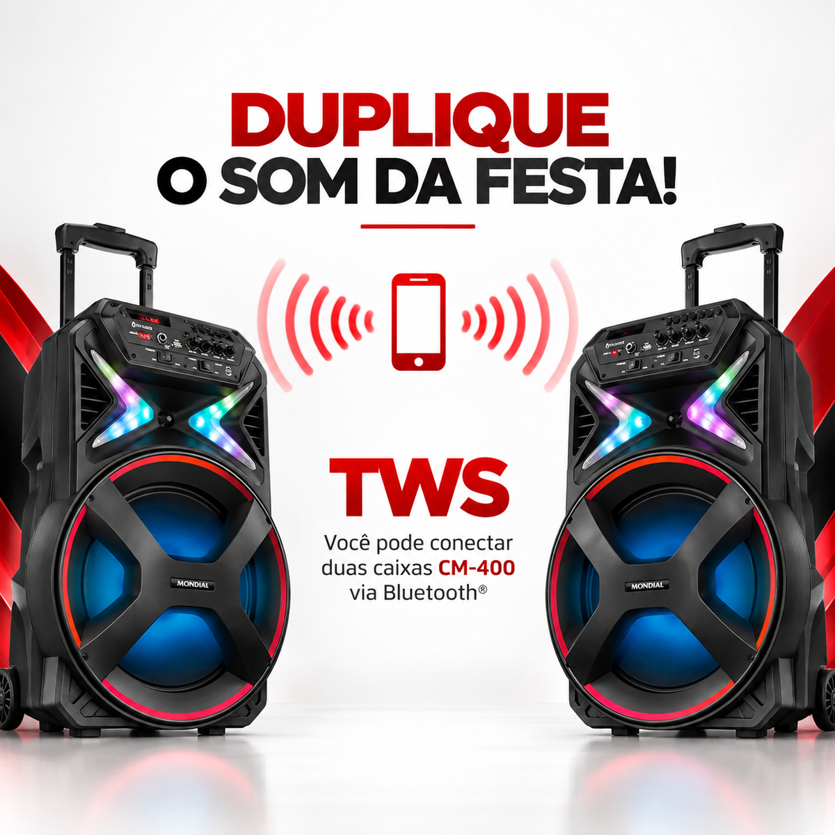 Caixa de som Mondial 400W