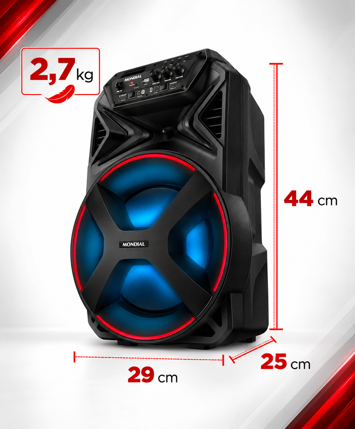 Caixa de som Mondial 250W